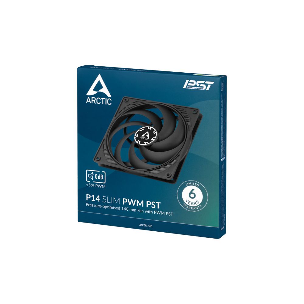 Arctic P14 Slim Svart 140mm