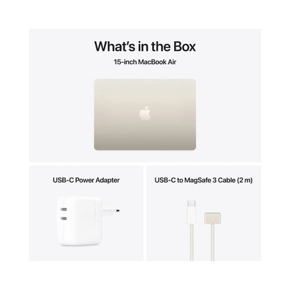 MacBook Air - 15,3" - M4 - 10-kärnig CPU & 10-kärnig GPU - 32GB RAM - 1TB SSD - Stjärnglans - 35W - US Keyboard